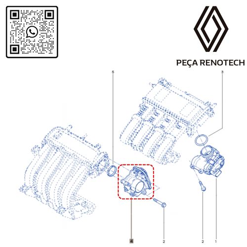 RN 452016-NX 8200452016 CORPO DE BORBOLETA MOT 1.0 16V D4D CL2LOGSAN FLEX IMP 6